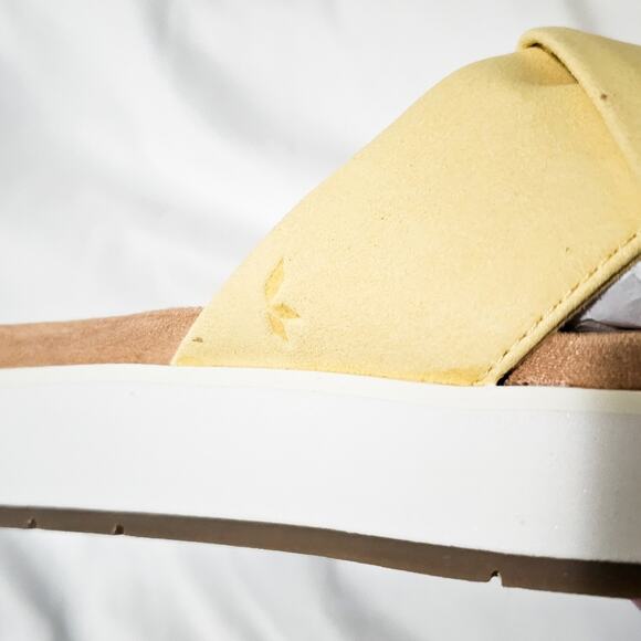 Koolaburra by Ugg New yellow & white Carenza twist slide sandal size 9.5 - Picture 7 of 15